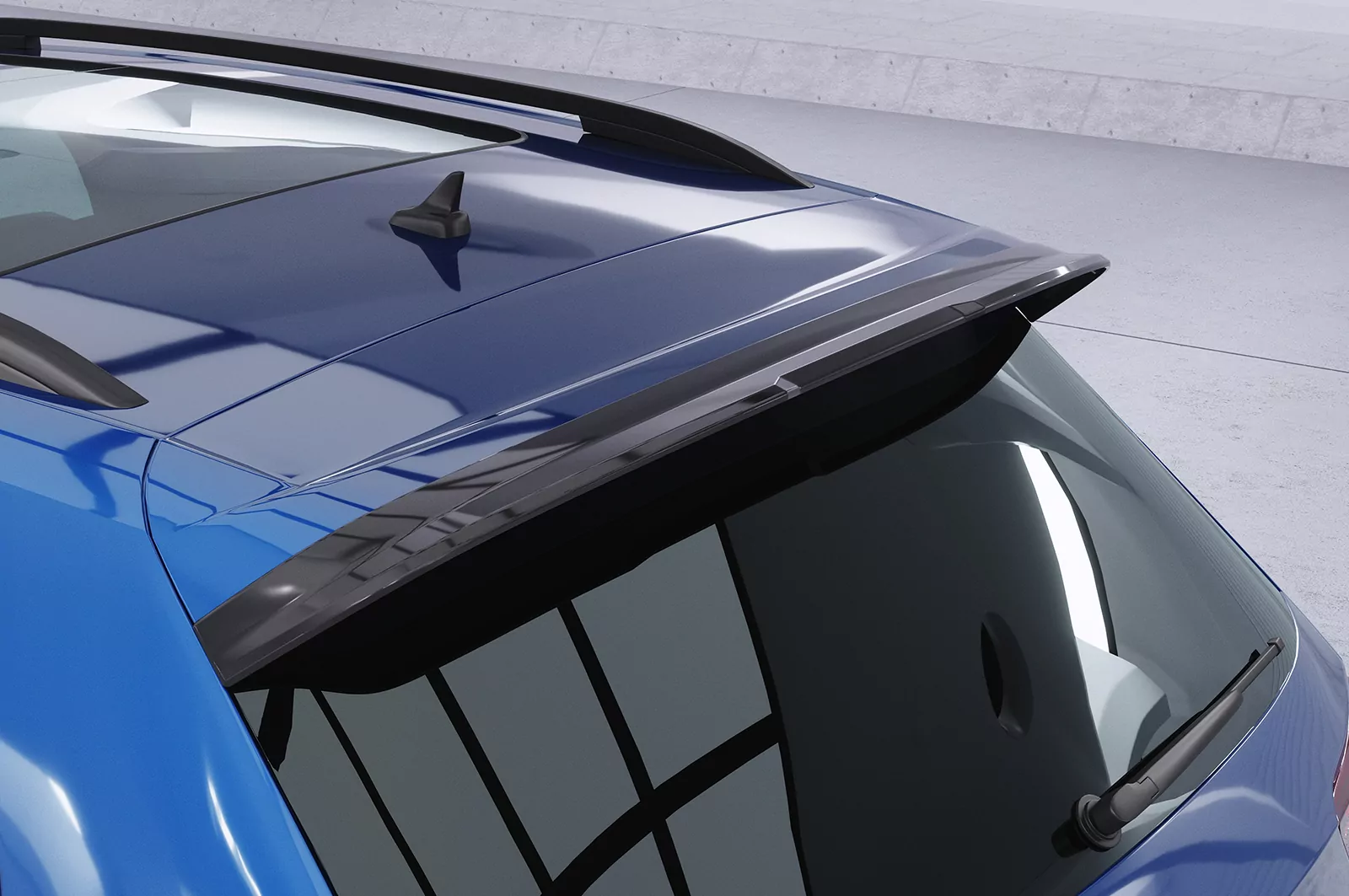 Heckflügel mit ABE für VW VW Tiguan II (Typ AD1) R / R-Line HF783 Schwarz Strukturiert