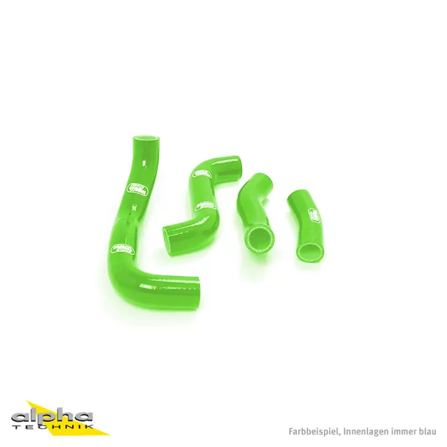 SAMCO SPORT Siliconschlauch Kit grün für Kawasaki ZRX1100 ZRX1200 ab Modelljahr 1997- nur für Fahrzeuge ohne Vergaserenteisung