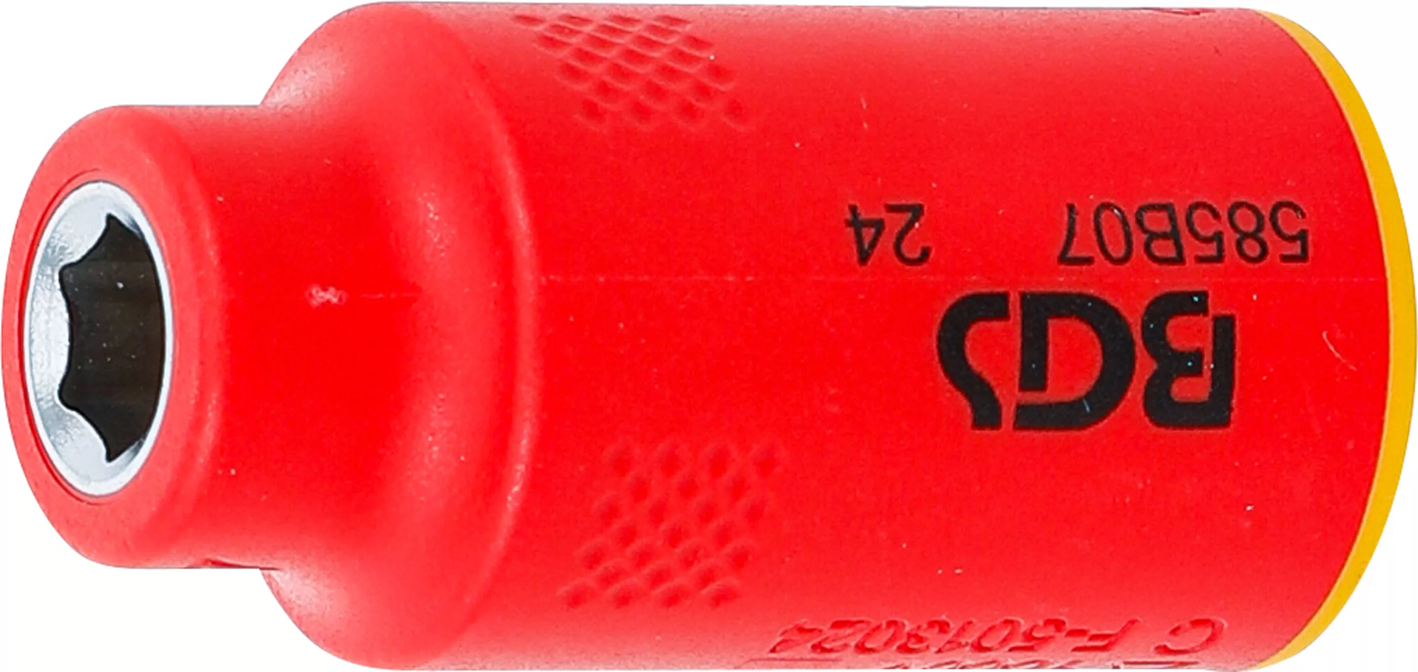 VDE-Steckschlüssel-Einsatz Sechskant | Antrieb Innenvierkant 10 mm (3/8") | SW 7 mm