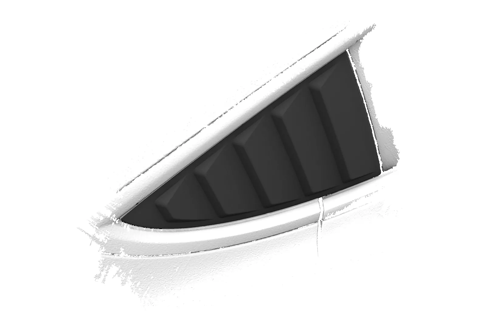 Seitenscheibenblenden für Audi TT (8J) Coupe SSB006 Schwarz Strukturiert