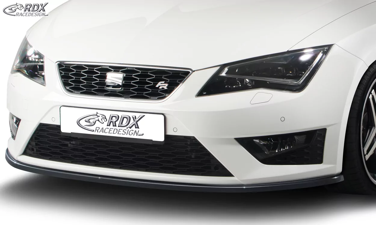 RDX Frontspoiler für SEAT Leon 5F FR + Cupra / Leon 5F SC FR + Cupra / Leon 5F ST FR + Cupra Frontlippe Front Ansatz Vorne Spoilerlippe Schwert