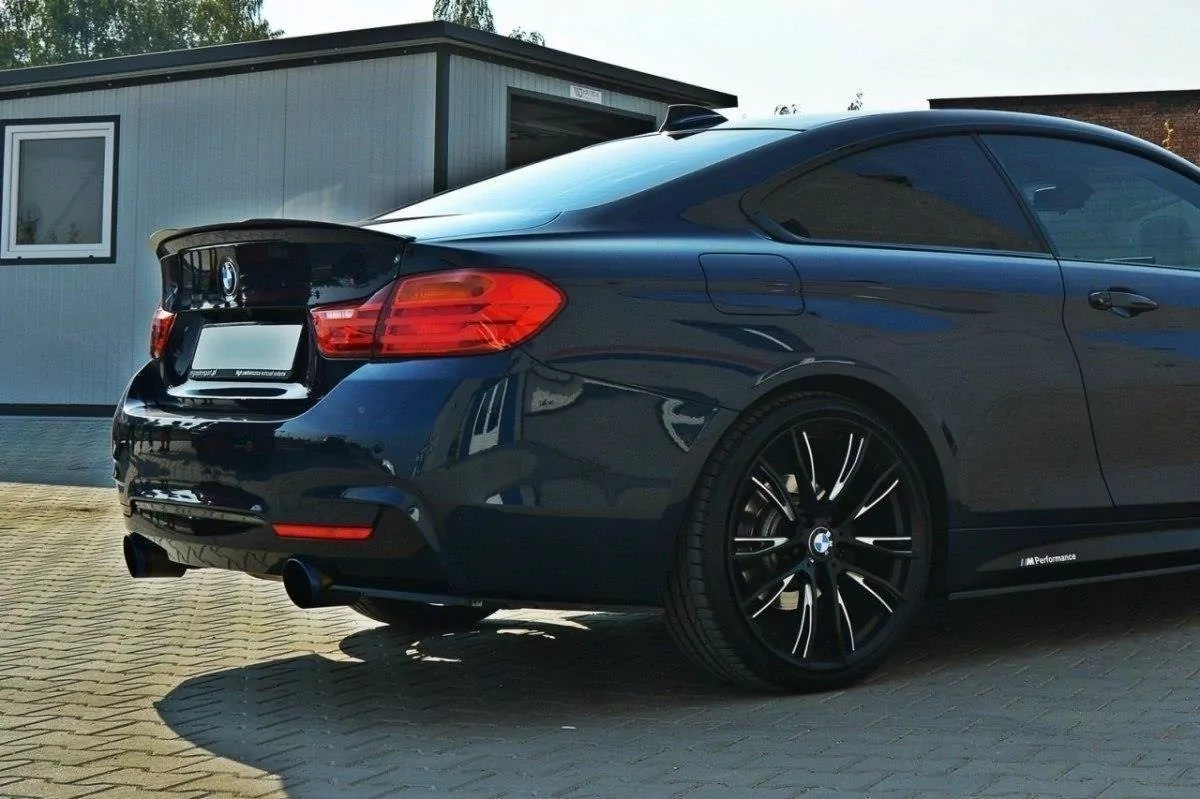 Heck Ansatz Flaps Diffusor Passend Für Diffusor Passend Für BMW 4er F32 M Paket Schwarz Hochglanz Schwarz Hochglanz
