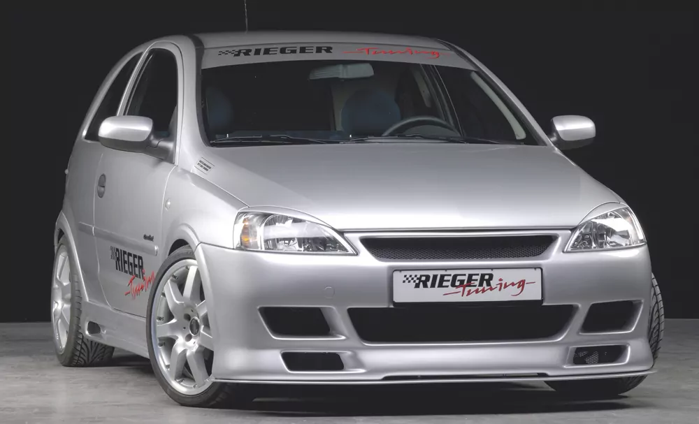 Rieger Spoilerstoßstange für Opel Corsa C | 3-tür. 09.00-05.03 (bis Facelift) auch passend an Faceliftmodellen