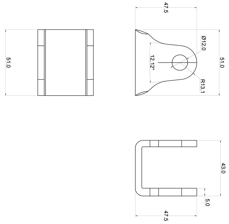 TA Technix universeller Gabelkopf mit 33mm Stossdämpferaufhängung