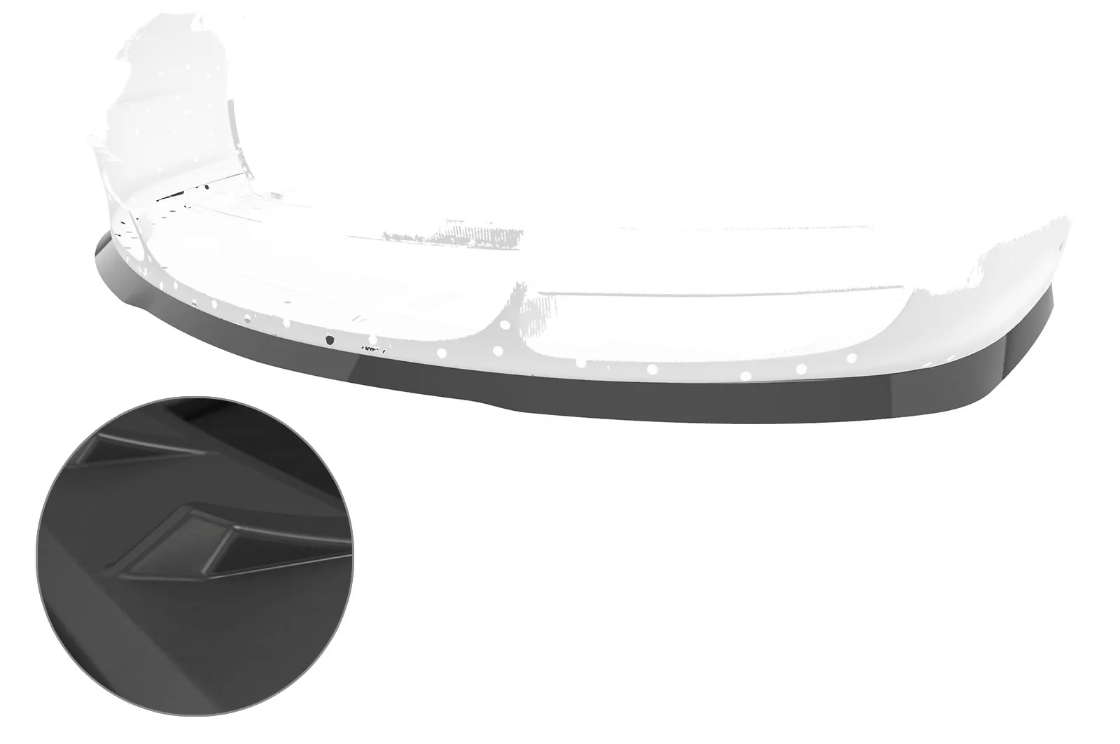 Cup-Spoilerlippe für Porsche 911/997 Lackierfreundlich (schwarz matt)