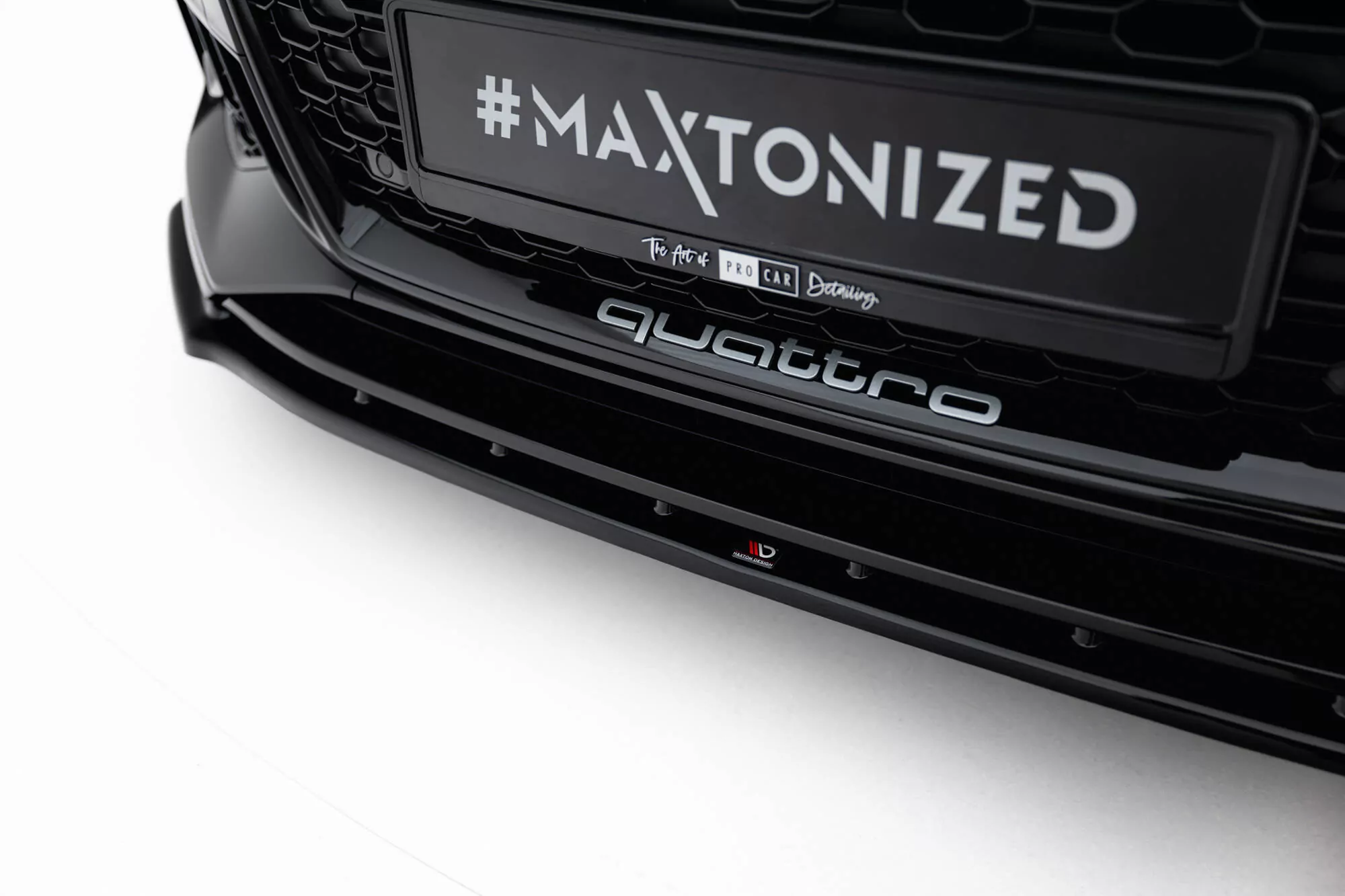 Front Ansatz Passend Für Passend Für AUDI RS5 COUPE MK2 (F5) Schwarz Hochglanz Schwarz Hochglanz