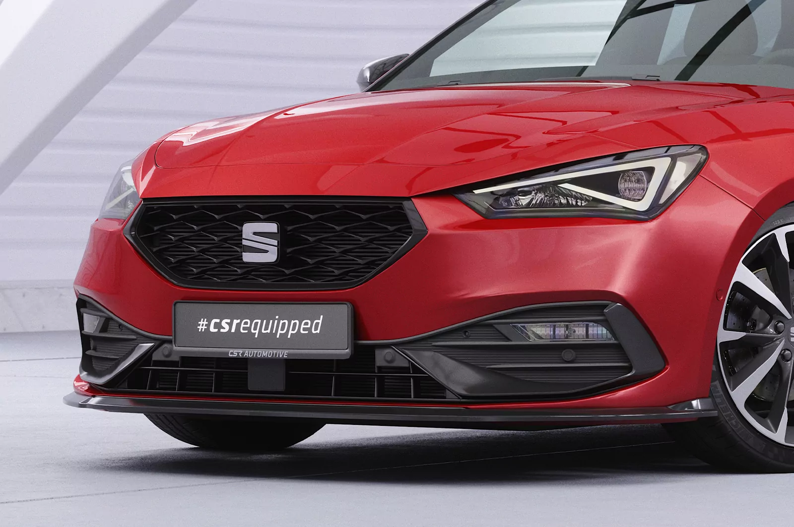 Cup-Spoilerlippe mit ABE für Seat Leon 4 (Typ KL) CSL523 Schwarz Strukturiert