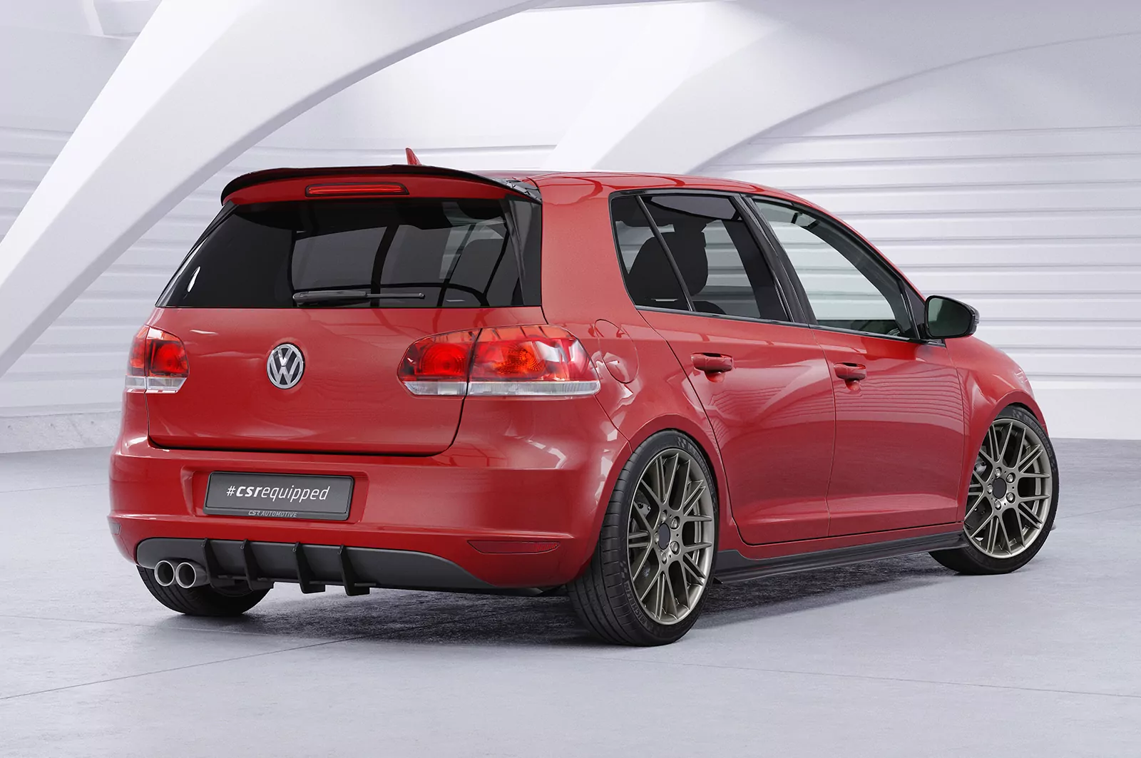 Seitenschweller für VW Golf 6 SS460 Strukturiert (schwarz matt)