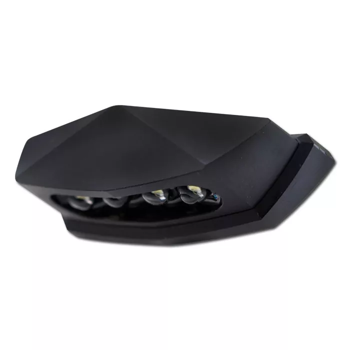 LED-Kennzeichenbeleuchtung "Diamond" | Alu Maße: B 47 x H 17 x T 15 mm | E-geprüft | schwarz