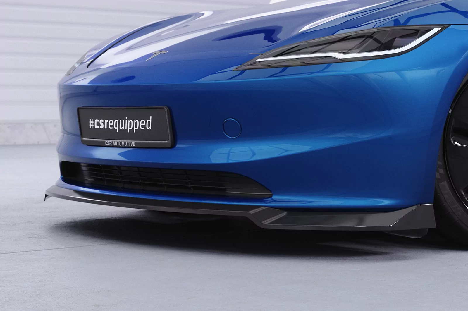 Cup-Spoilerlippe mit ABE für Tesla Model 3 CSL869 Schwarz Strukturiert