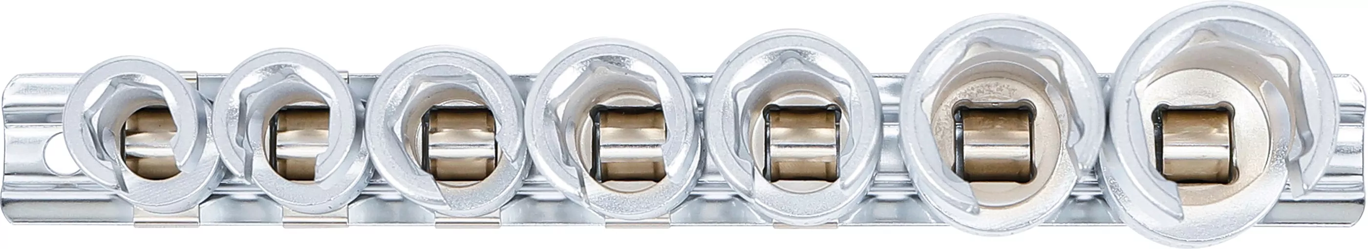 Spezial-Steckschlüssel-Einsatz-Satz, geschlitzt | Antrieb Innenvierkant 10 mm (3/8") | SW 10 - 19 mm | 7-tlg.