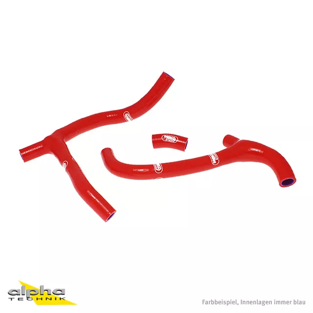 SAMCO SPORT Siliconschlauch Kit Y-Stück - Race Design rot für Honda CRF450R Modelljahr 2009-2012