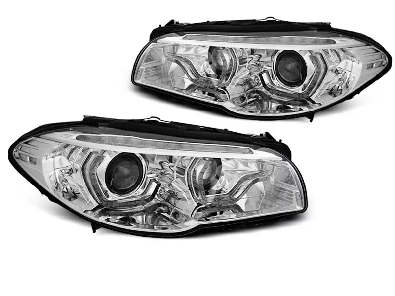 XENON HEADLIGHTS ANGEL EYES LED DRL CHROME SEQ fits BMW F10/F11 10-13