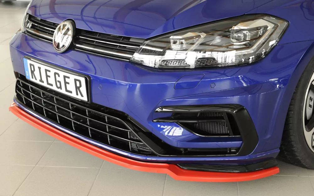 Rieger Spoilerschwert nur für R / R-Line für VW Golf 7 R-Line | 3-tür. 02.17- (ab Facelift) für orig. Frontschürze