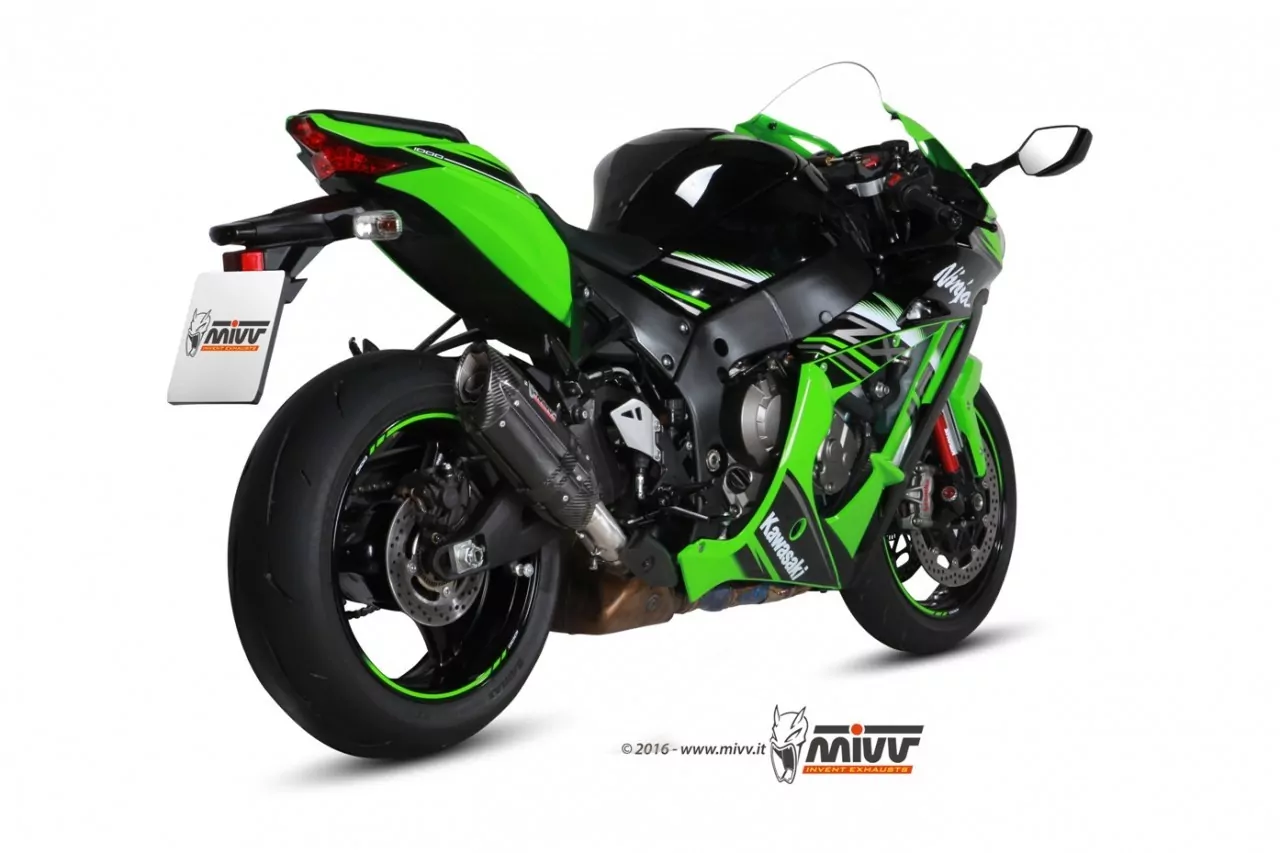 MIVV Suono Edelstahl Schwarz Kawasaki ZX-10 R ´16