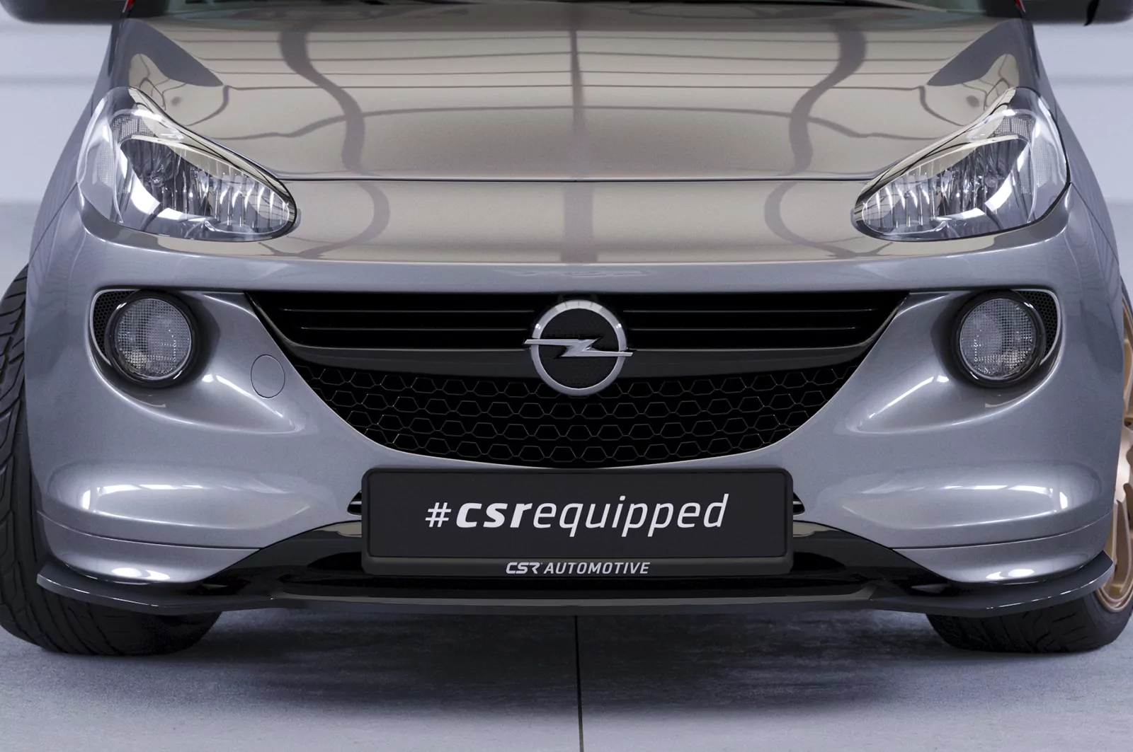 Cup-Spoilerlippe mit ABE für Opel Adam S CSL591 Schwarz Strukturiert