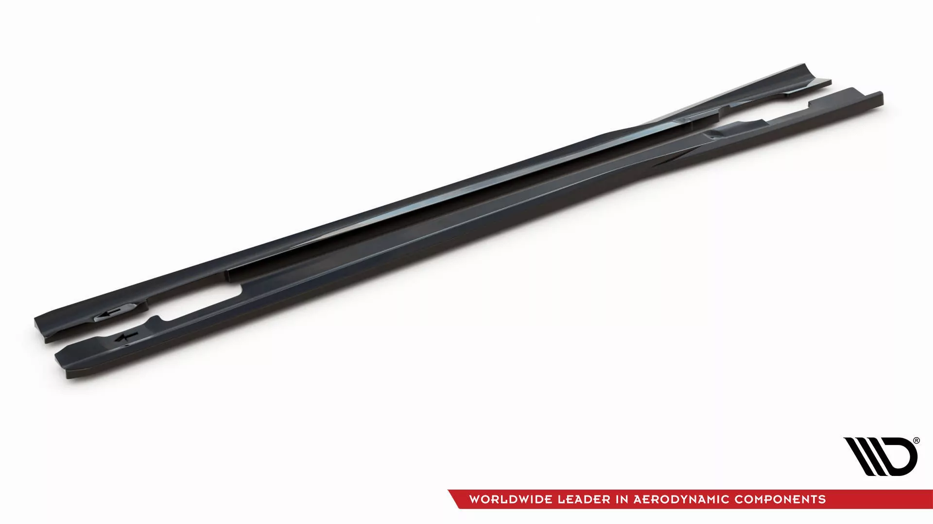 Seitenschweller Ansatz Für Mercedes-Benz C Coupe / Limousine / Kombi  AMG-Line C204 / W204 Facelift / S204 Facelift Schwarz Hochglanz