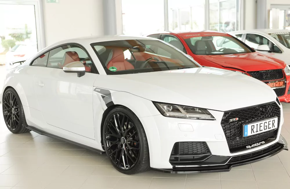 Rieger Seitenschweller rechts ansatz (ca. 19mm) matt schwarz für Audi TTS (8J-FV/8S) Roadster 07.14-08.18 (bis Facelift)