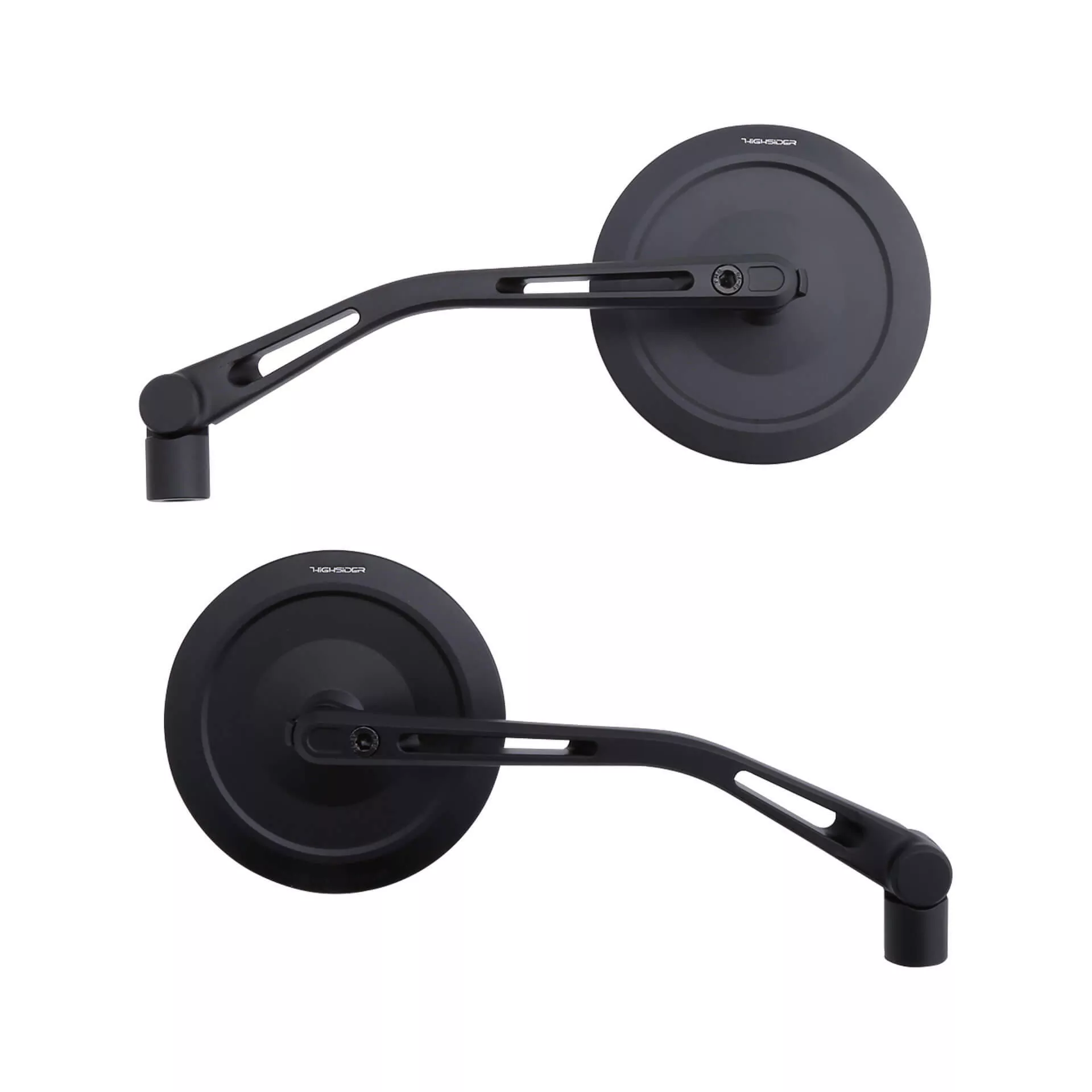 HIGHSIDER pro Montana-Slim, Handlebar Mirrors, Matt-Black (1Pair)