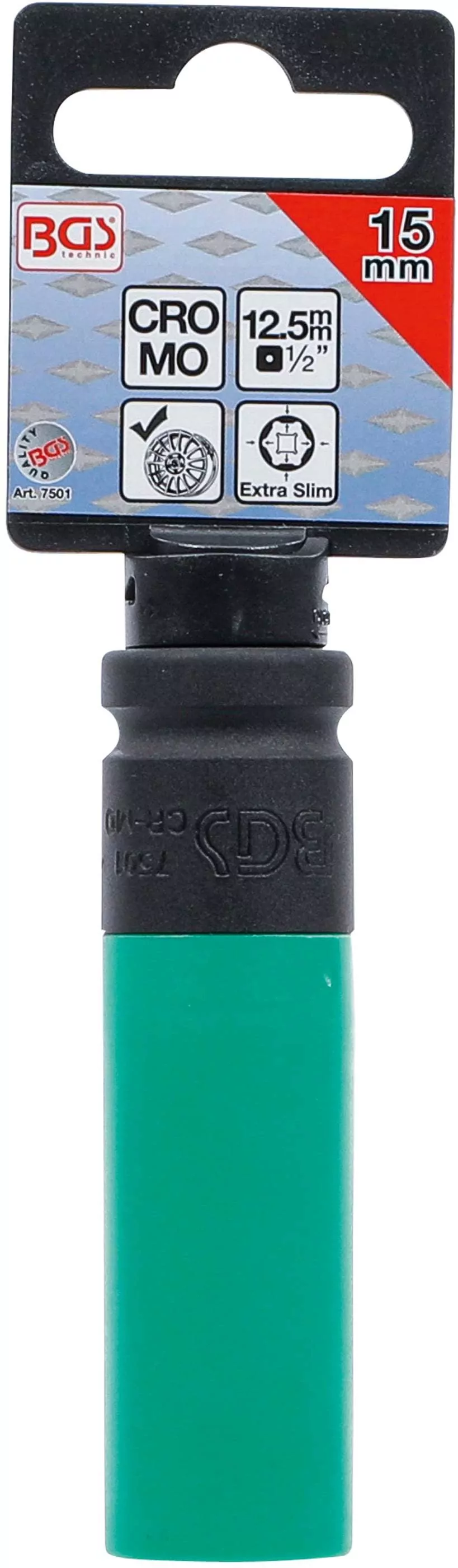 Kraft-Schoneinsatz | Ultra Slim | Antrieb Innenvierkant 12,5 mm (1/2") | SW 15 mm