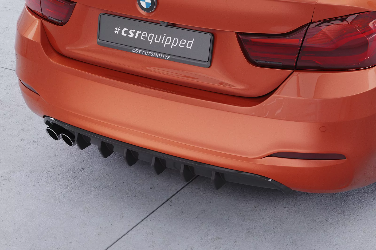 Heckansatz für BMW 4er (F36) Grand Coupe HA479 Schwarz Strukturiert