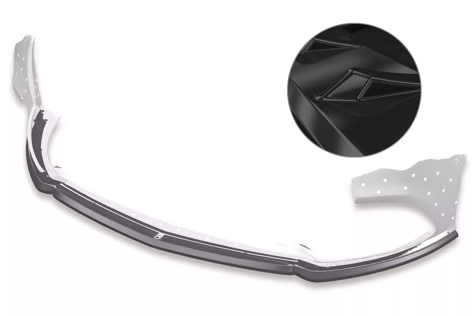 Cup-Spoilerlippe mit ABE für Mercedes Benz CLA C118/X118 AMG-Line Glossy (schwarz hochglanz)