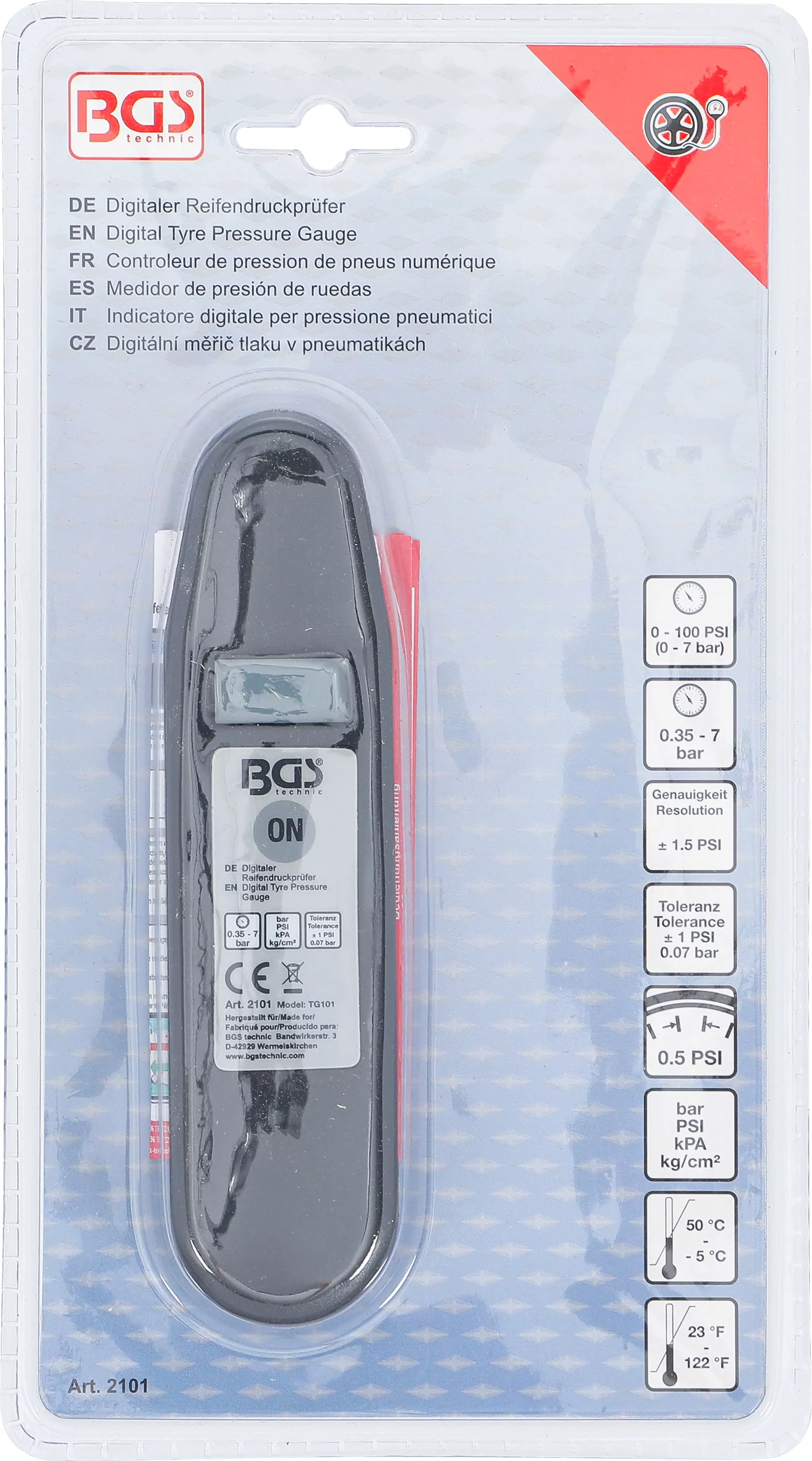 Digitaler Reifendruckprüfer