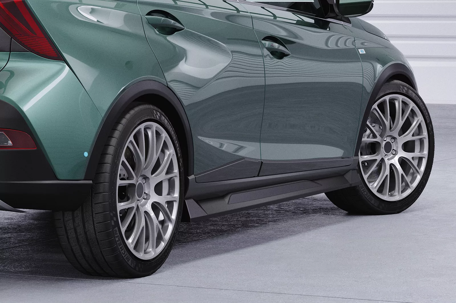 Seitenschweller für Hyundai Bayon SS540 Schwarz Strukturiert