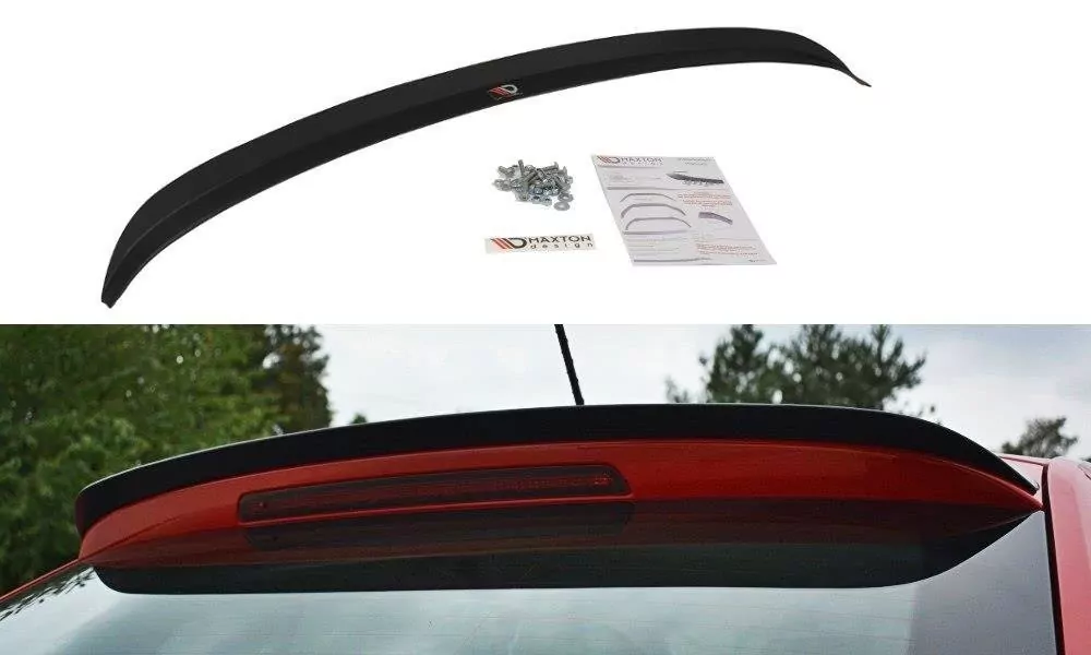 Spoiler CAP Passend Für Passend Für Skoda Rapid Spaceback Schwarz Hochglanz Schwarz Hochglanz