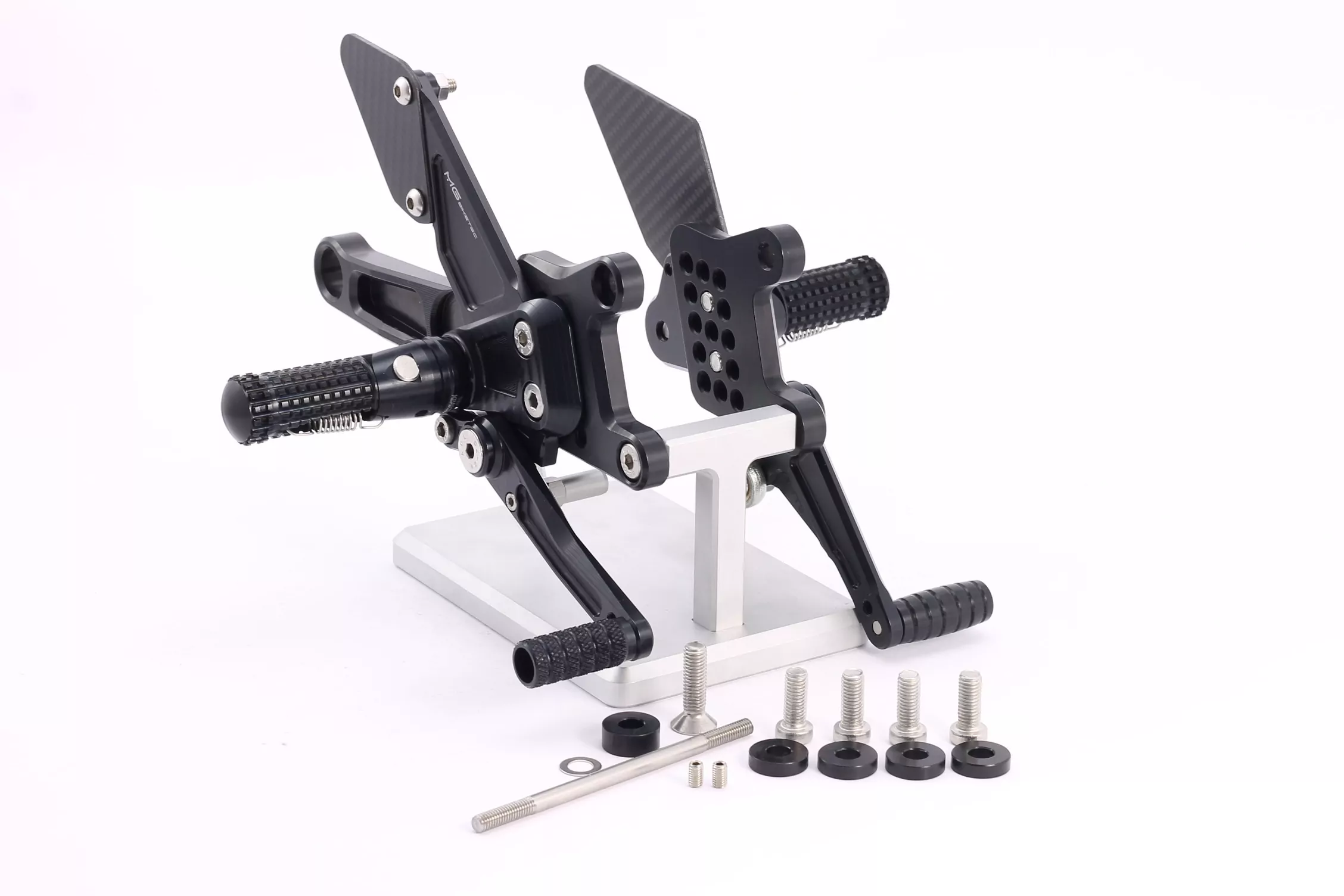 MG Biketec Sportfussrastenanlage / Rastenanlage / Fußrastenanlage mit ABE, gültig in D - A - CH für Aprilia RSV4 1000 RR ab 2017-2020