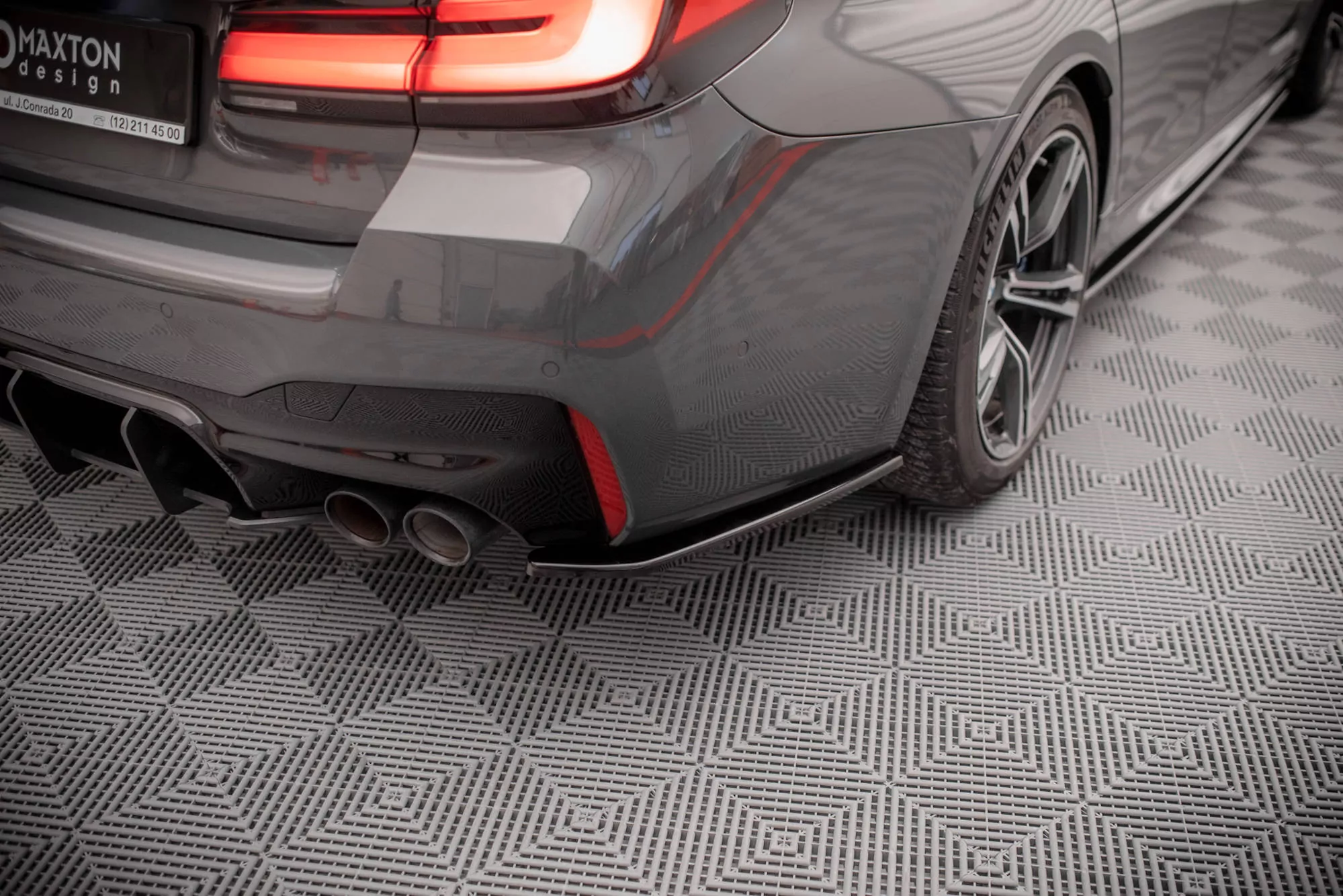 Heck Ansatz Flaps Diffusor Passend Für Diffusor Passend Für BMW M5 F90 Schwarz Hochglanz Schwarz Hochglanz