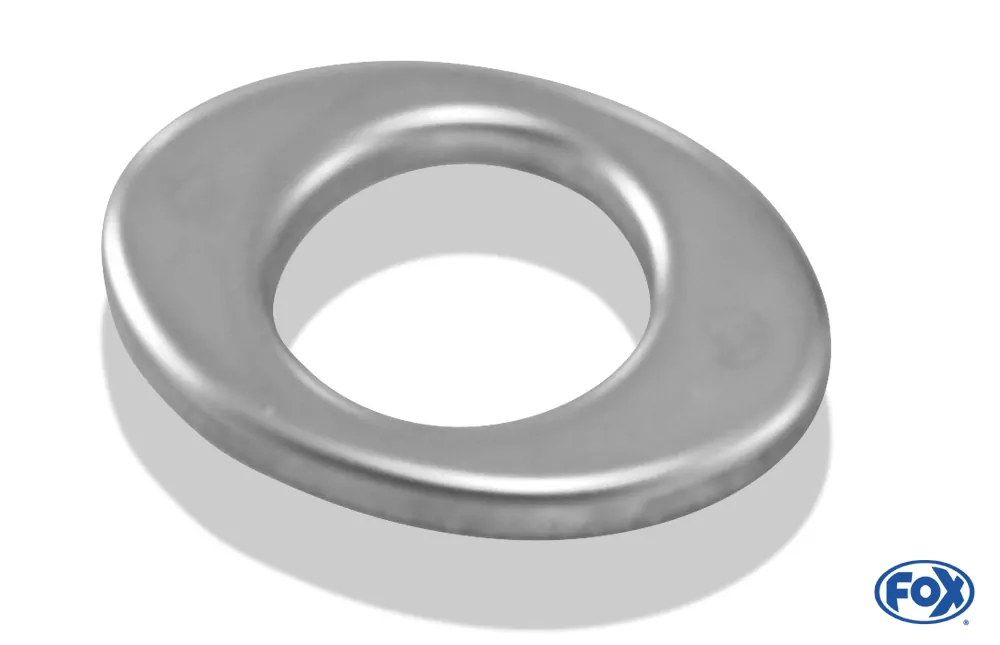 Deckel aufgestellt für Endrohr oval  106x71mm - Loch: 50mm, Blech 1,2mm