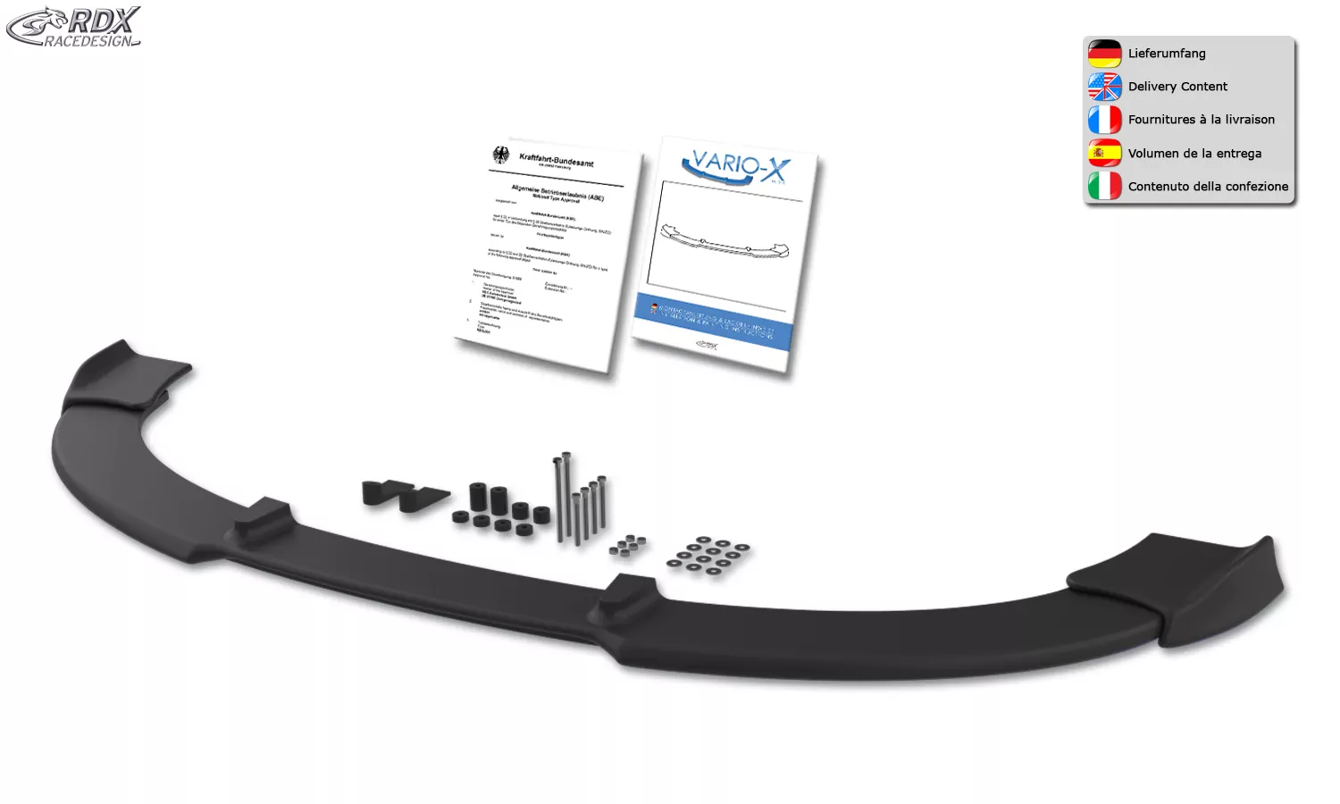 RDX Frontspoiler VARIO-X für VW Golf Plus (-2008) Frontlippe Front Ansatz Vorne Spoilerlippe