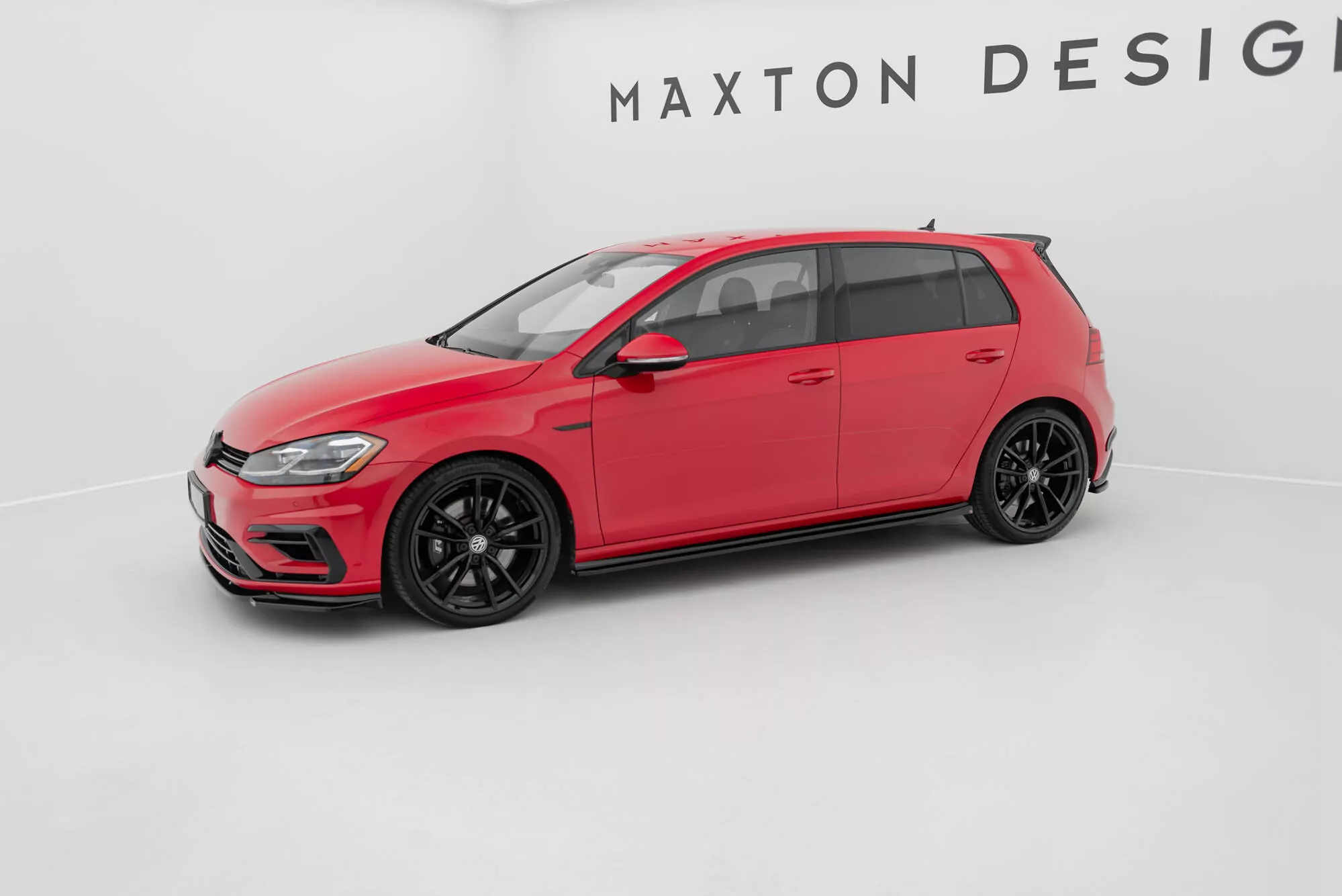 Seitenschweller Ansatz Für V.4 Volkswagen Golf R / R-Line Mk7 Facelift Schwarz Hochglanz