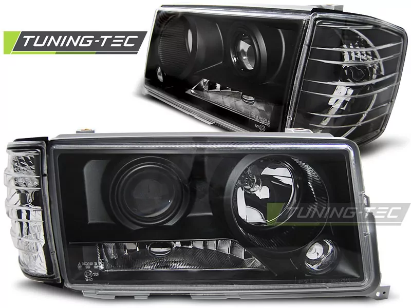HEADLIGHTS BLACK fits MERCEDES W201/190 12.82-05.93