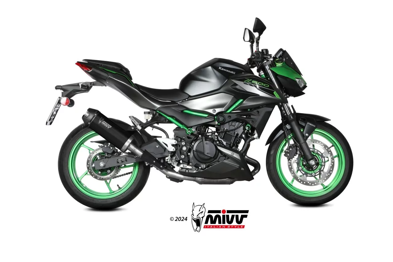 MIVV AK-1 Edelstahl Schwarz KAWASAKI Z 500-E 24-