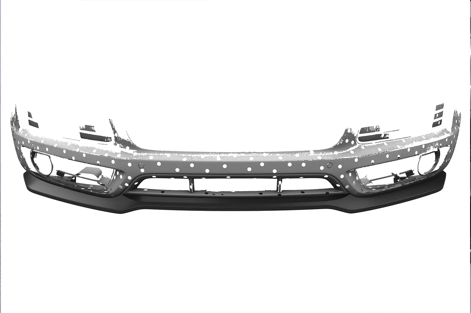 Cup-Spoilerlippe mit ABE für Audi Q7 (4L) S-Line CSL515 Schwarz Strukturiert