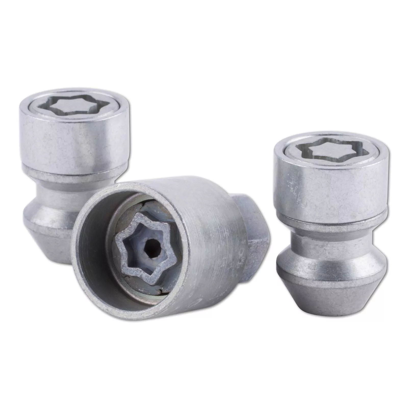 ST Radmutter Diebstahlsicherung M12x1,25 KE 60° geschlossen SW 19 silber (2 Muttern + Schlüssel) Alle Alle