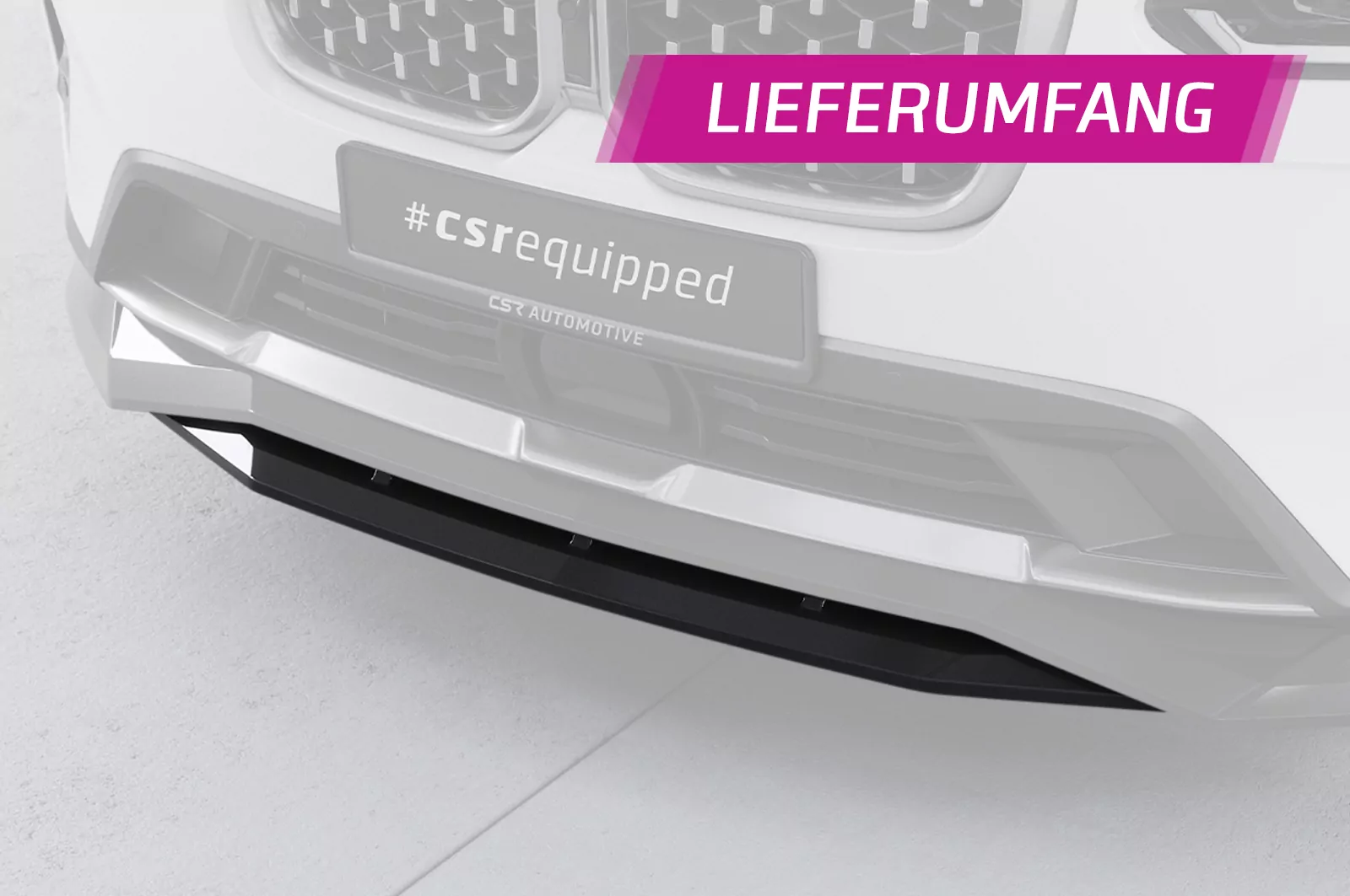 Cup-Spoilerlippe mit ABE für BMW X4 (G02) CSL672 Schwarz Strukturiert