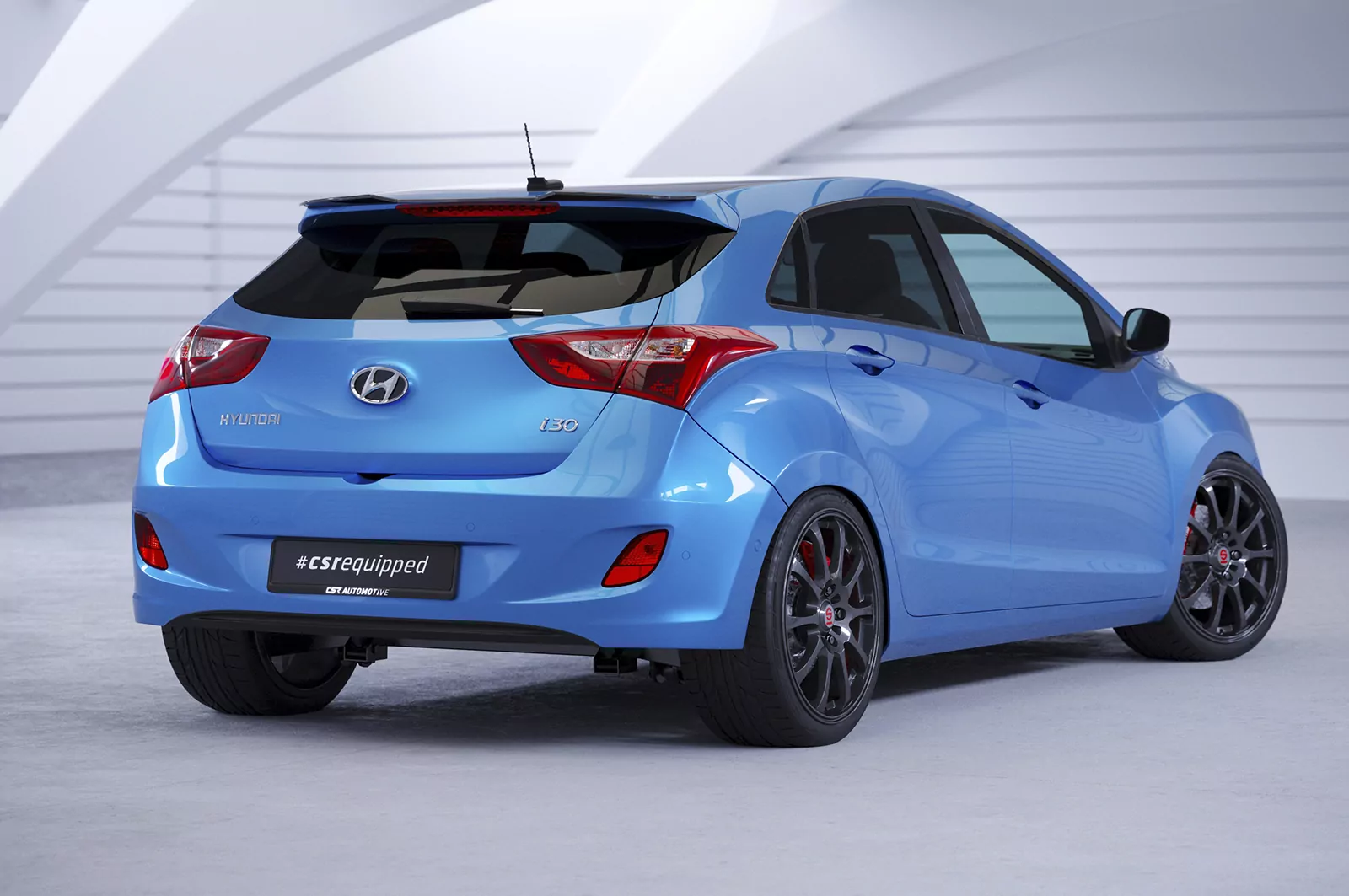 Heckflügel mit ABE für Hyundai I30 (GD) HF873 Schwarz Strukturiert