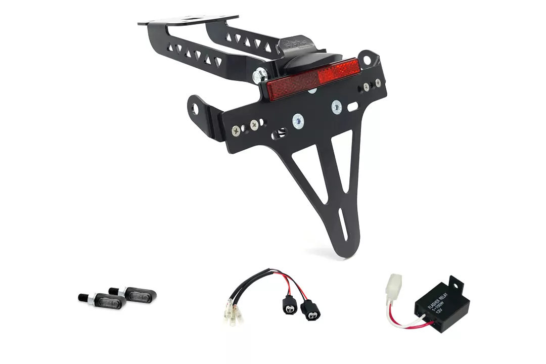 Kennzeichenhalter-Blinker-Kit MLED für Kawasaki Z650 und Ninja 650 Typ: ER650K / EX650M ab Modelljahr 2020 (Hinten)