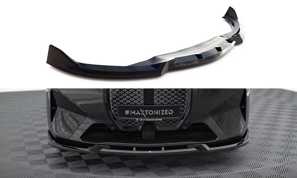 Front Ansatz V.1 Für BMW IX M-Paket I20 Schwarz Hochglanz