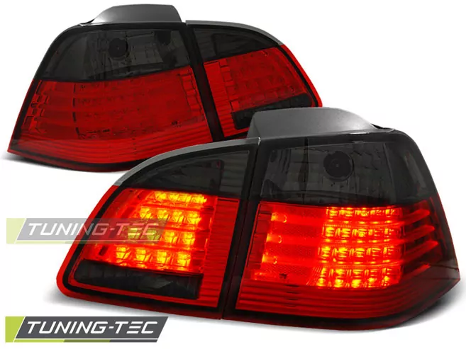 Led Tail Lights Red Smoke Fits Bmw E61 04-03.07 