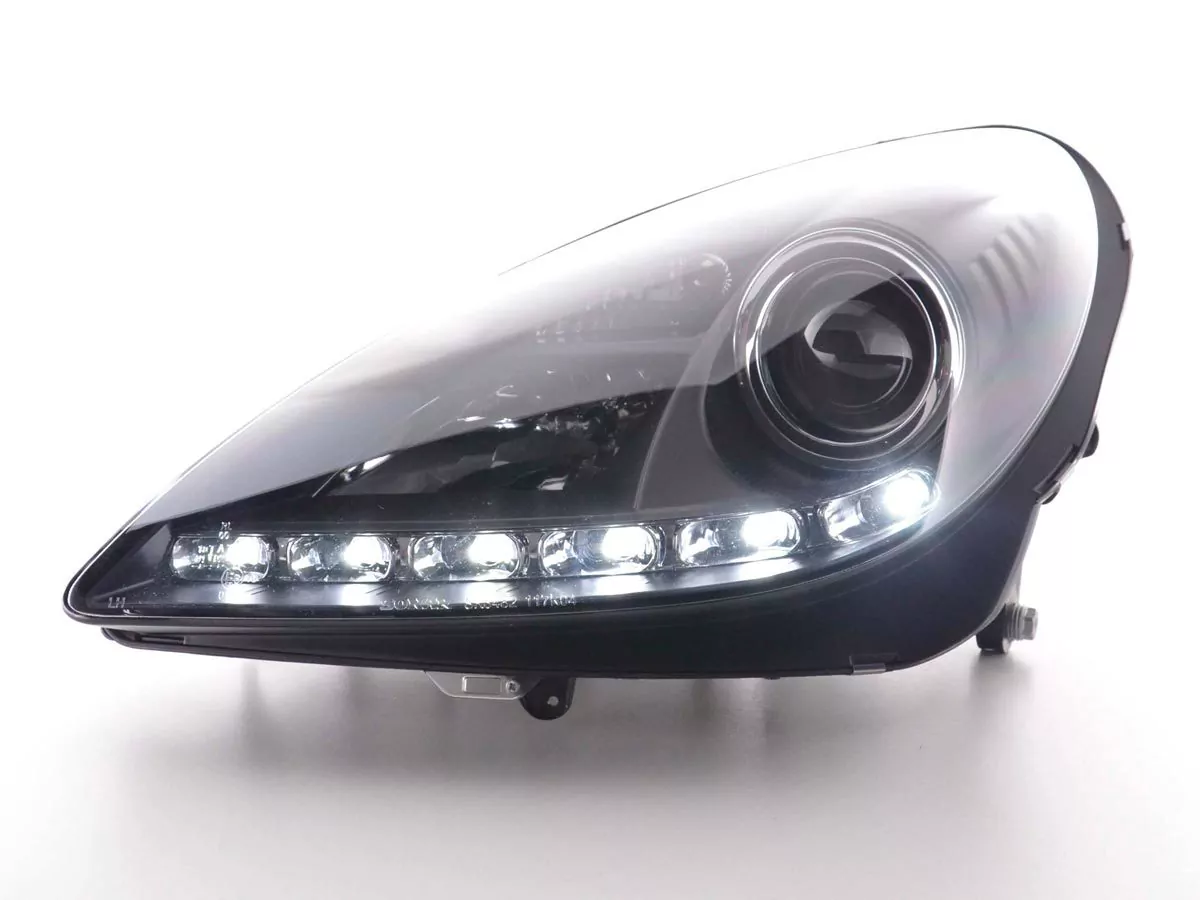 Scheinwerfer Set Xenon Daylight LED Tagfahrlicht Mercedes SLK R171 schwarz