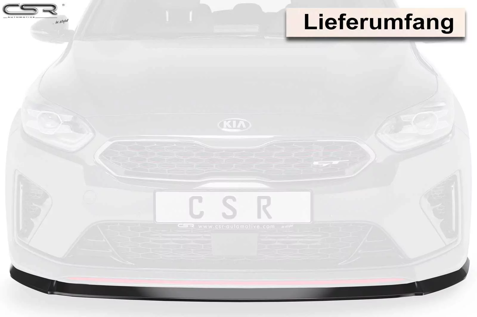 Cup-Spoilerlippe mit ABE für Kia Ceed (CD) GT Glossy (schwarz hochglanz)