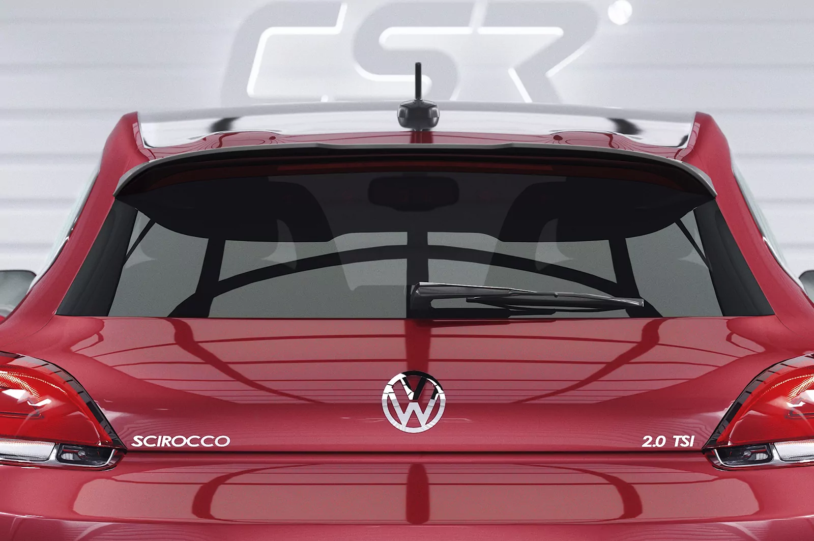 Heckflügel mit ABE für VW Scirocco III HF597 Strukturiert (schwarz matt)