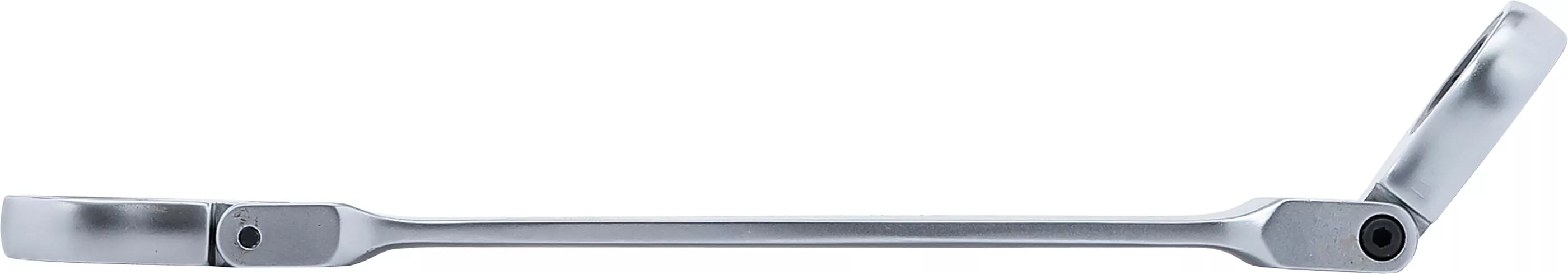 Doppel-Ratschen-Ringschlüssel | abwinkelbar | mit E-Profil Ringköpfen | SW E10 x E12