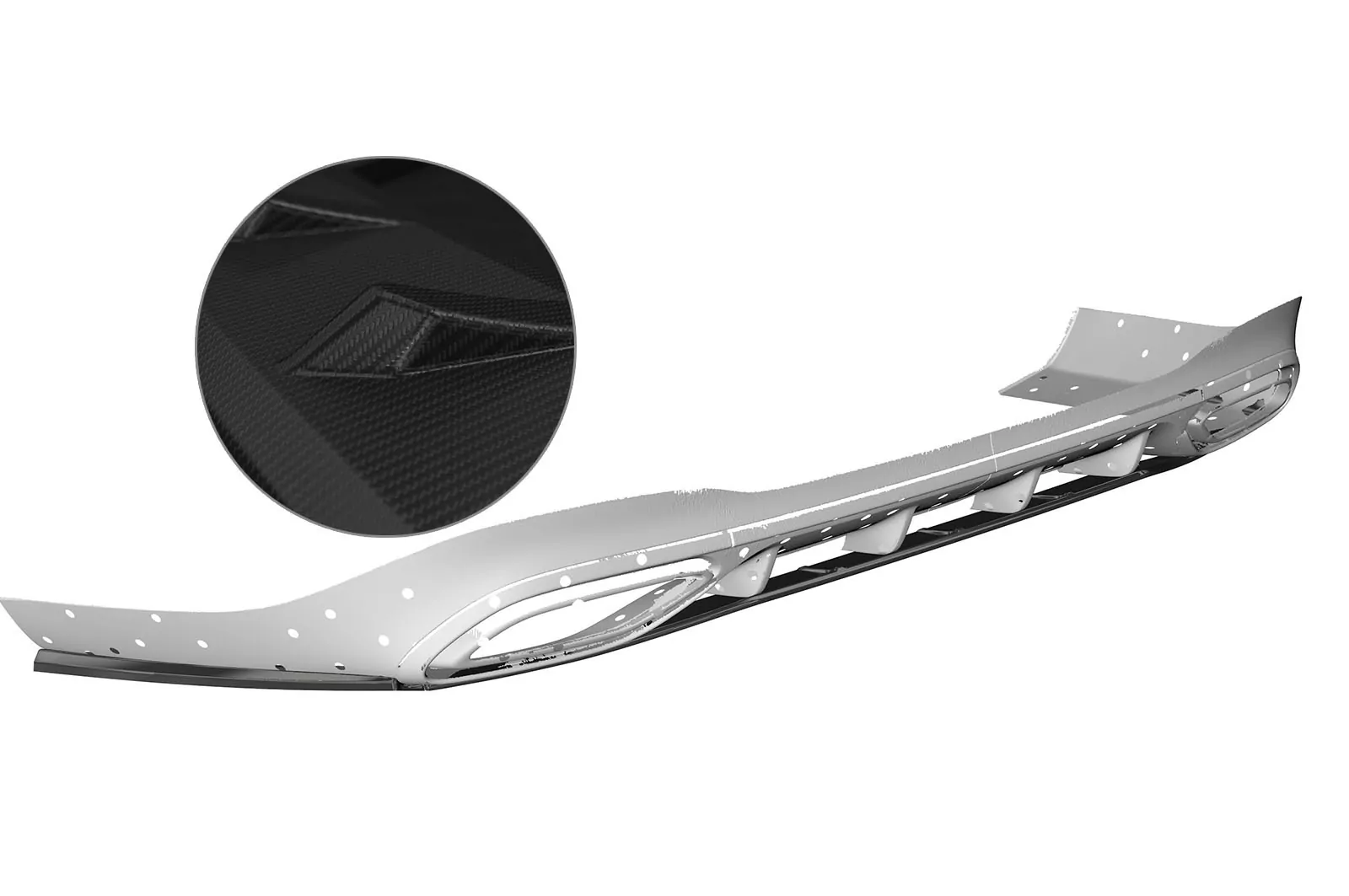 Heckansatz für Mercedes Benz CLA X118 AMG-Line HA265-M Carbon Look (matt)