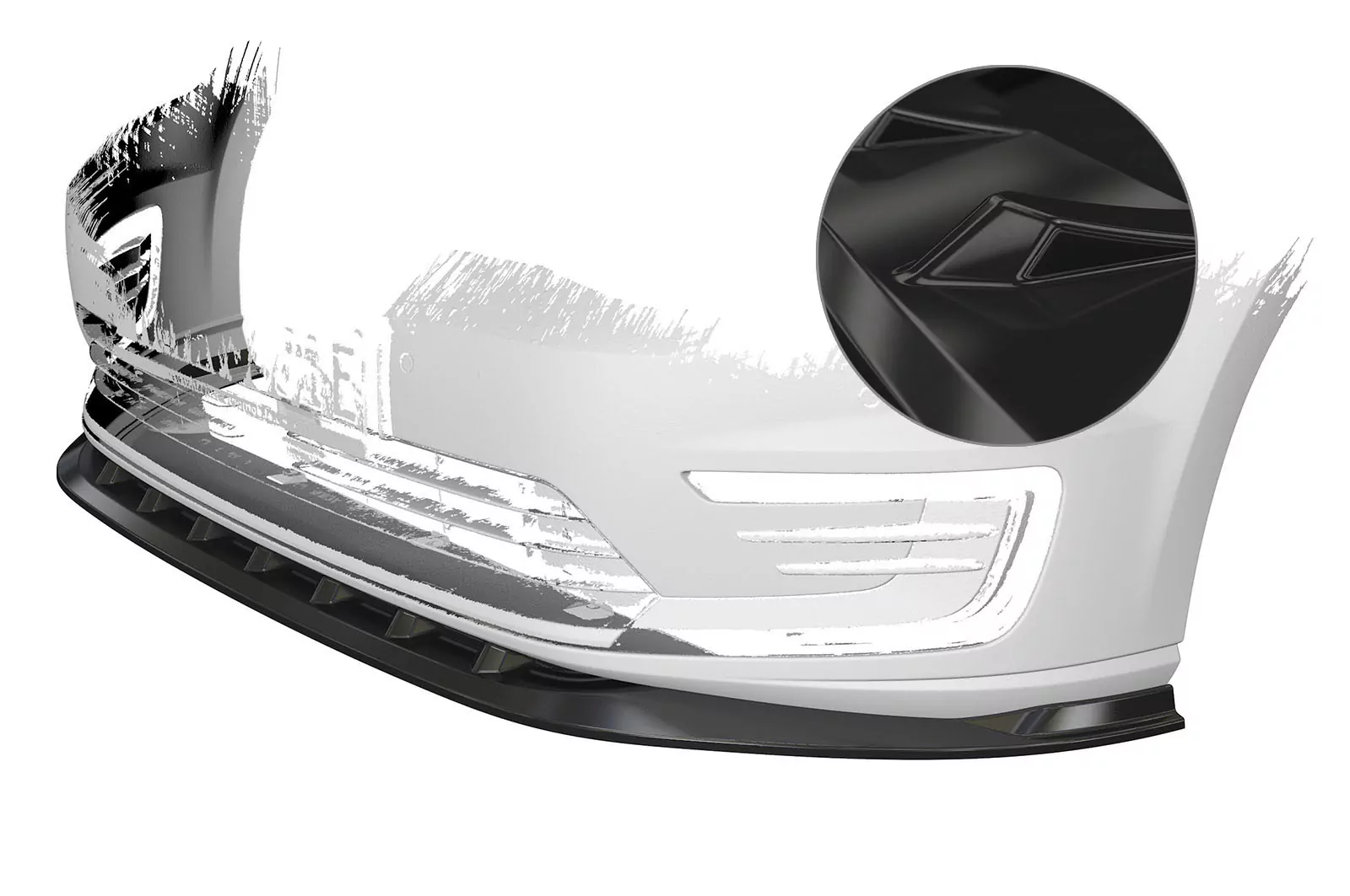 Cup-Spoilerlippe mit ABE für VW e-Golf Glossy (schwarz hochglanz)