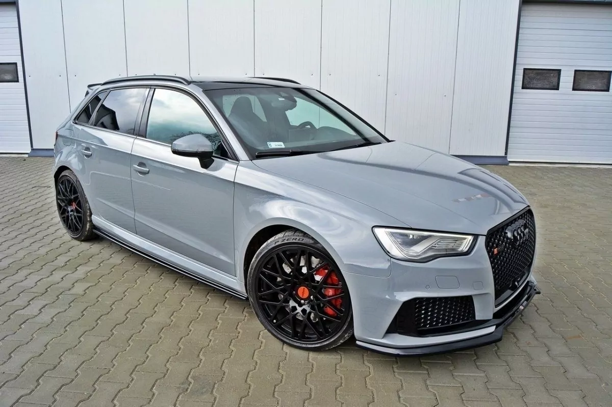 Front Ansatz Passend Für V.2 Passend Für AUDI RS3 8VA SPORTBACK Schwarz Hochglanz Schwarz Hochglanz